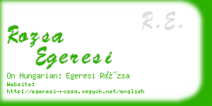 rozsa egeresi business card